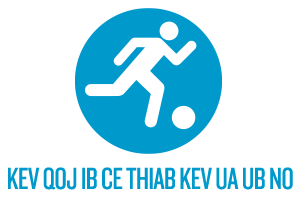 Icon of person running behind soccer ball with fitness and activity label underneath